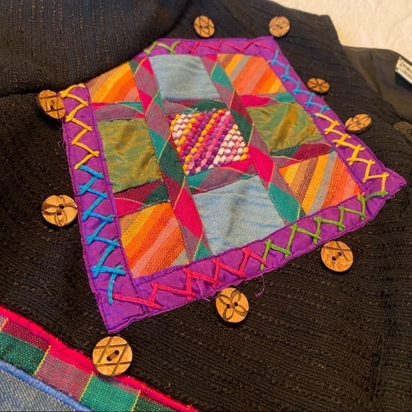 Parsley & Sage Embroidered Patchwork Button Jacket - M - Picture 8 of 13